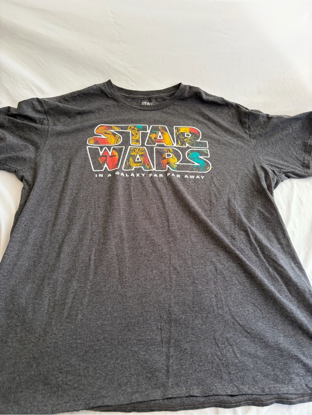 MAD Engine Charcoal Star Wars Logo Tee with Multicolor Print XL - Picture 1 of 6